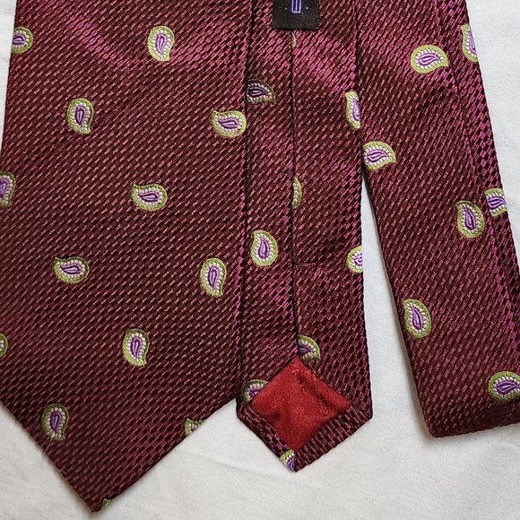 Etro Milano Silk Tie-Red - Picture 2 of 4